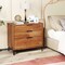 Cherry MDF 3 Drawer Dresser with Metal Legs and Anti Tipping Kit